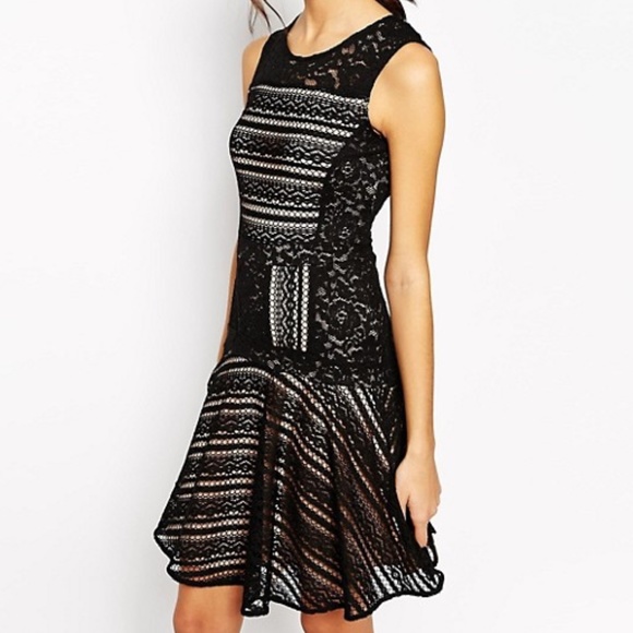 BCBGMaxAzria Dresses & Skirts - BCBGMAXAZRIA Jalina Dress in Black Lace - Small